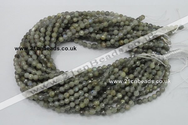 CLB21 15.5 inches 6mm faceted round labradorite gemstone beads