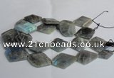 CLB216 15.5 inches 25*35mm - 35*45mm faceted freeform labradorite beads