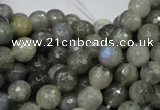 CLB22 15.5 inches 8mm faceted round labradorite gemstone beads