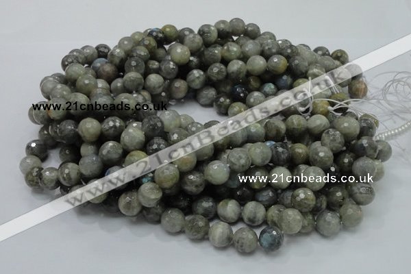 CLB24 15.5 inches 12mm faceted round labradorite gemstone beads