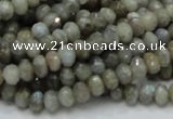 CLB28 15.5 inches 4*6mm faceted rondelle labradorite gemstone beads