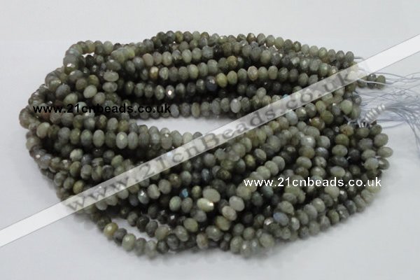 CLB29 15.5 inches 5*8mm faceted rondelle labradorite gemstone beads