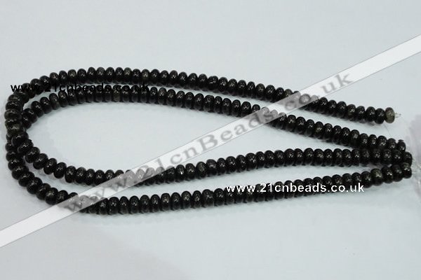 CLB300 15.5 inches 3*6mm rondelle black labradorite gemstone beads