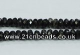 CLB302 15.5 inches 3*6mm faceted rondelle black labradorite beads