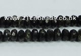 CLB303 15.5 inches 5*8mm faceted rondelle black labradorite beads