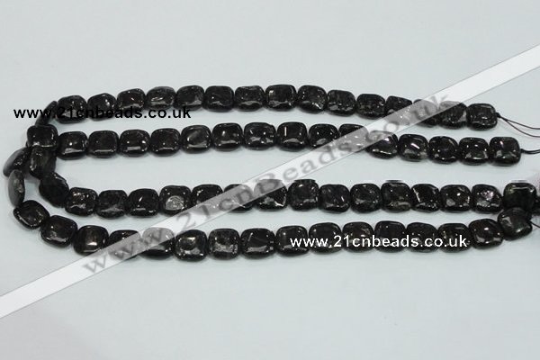 CLB306 15.5 inches 12*12mm square black labradorite gemstone beads