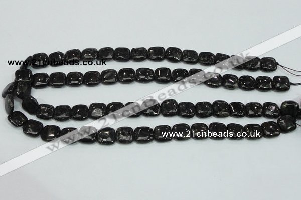 CLB306 15.5 inches 12*12mm square black labradorite gemstone beads