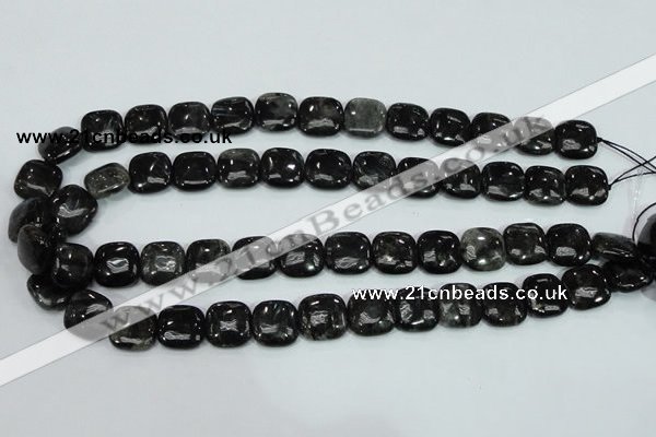 CLB307 15.5 inches 14*14mm square black labradorite gemstone beads