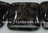 CLB308 15.5 inches 35*35mm square black labradorite gemstone beads