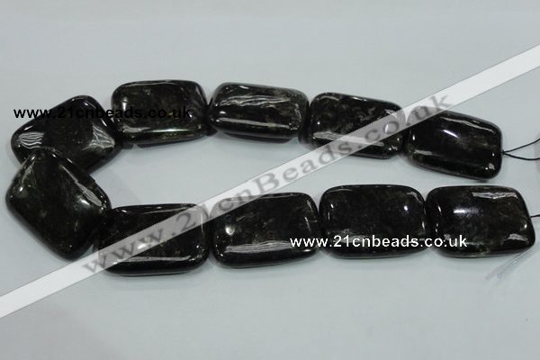 CLB311 15.5 inches 30*40mm rectangle black labradorite gemstone beads