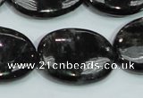 CLB313 15.5 inches 22*30mm oval black labradorite gemstone beads