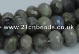 CLB32 15.5 inches 10*14mm faceted rondelle labradorite gemstone beads