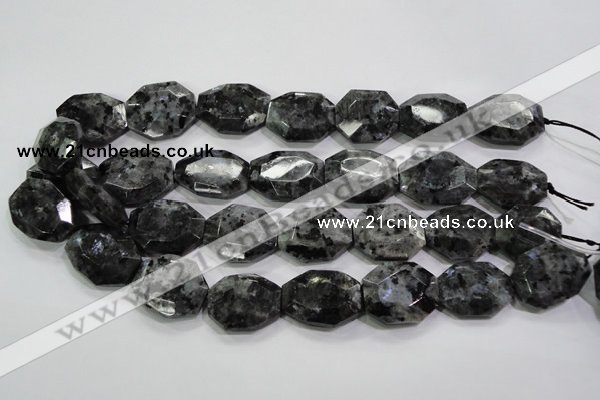 CLB325 15.5 inches 20*25mm octagonal black labradorite beads