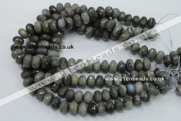 CLB33 15.5 inches 11*16mm faceted rondelle labradorite gemstone beads