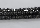 CLB359 15.5 inches 4mm faceted round black labradorite beads wholesale