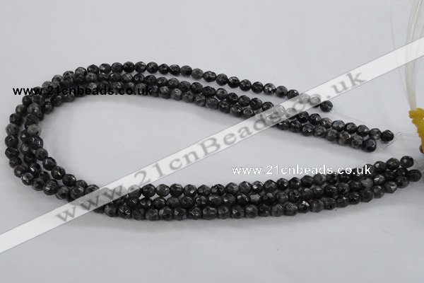 CLB359 15.5 inches 4mm faceted round black labradorite beads wholesale