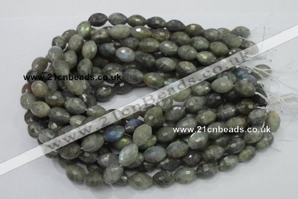 CLB36 15.5 inches 12*16mm faceted rice labradorite gemstone beads