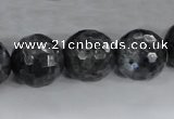 CLB365 15.5 inches 16mm faceted round black labradorite beads wholesale