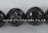 CLB367 15.5 inches 20mm faceted round black labradorite beads wholesale