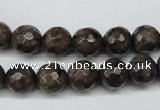 CLB403 15.5 inches 10mm faceted round grey labradorite beads