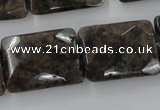 CLB425 15.5 inches 18*25mm faceted rectangle grey labradorite beads