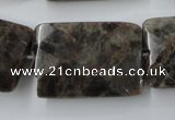 CLB426 15.5 inches 20*30mm faceted rectangle grey labradorite beads