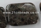 CLB428 15.5 inches 30*40mm faceted rectangle grey labradorite beads