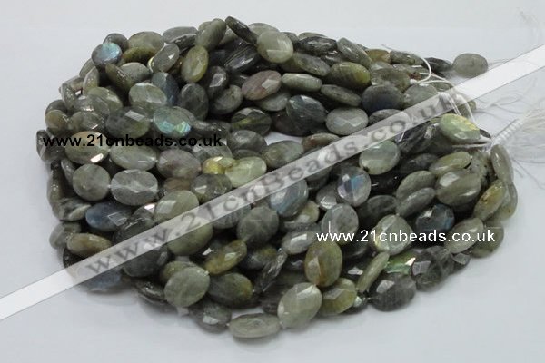 CLB43 15.5 inches 14*18mm faceted oval labradorite gemstone beads