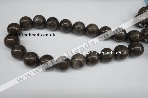 CLB438 15.5 inches 20mm round grey labradorite beads wholesale