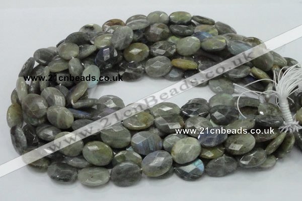 CLB44 15.5 inches 15*20mm faceted oval labradorite gemstone beads