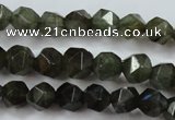 CLB451 15 inches 6mm faceted nuggets labradorite gemstone beads