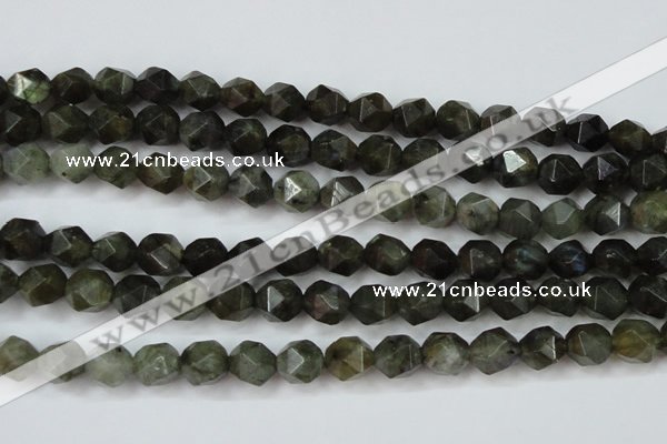 CLB453 15 inches 10mm faceted nuggets labradorite gemstone beads