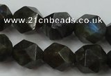 CLB454 15 inches 12mm faceted nuggets labradorite gemstone beads