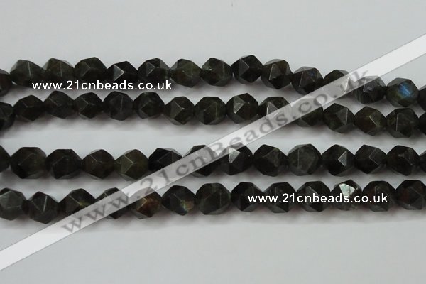 CLB454 15 inches 12mm faceted nuggets labradorite gemstone beads