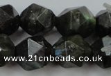 CLB455 15 inches 14mm faceted nuggets labradorite gemstone beads