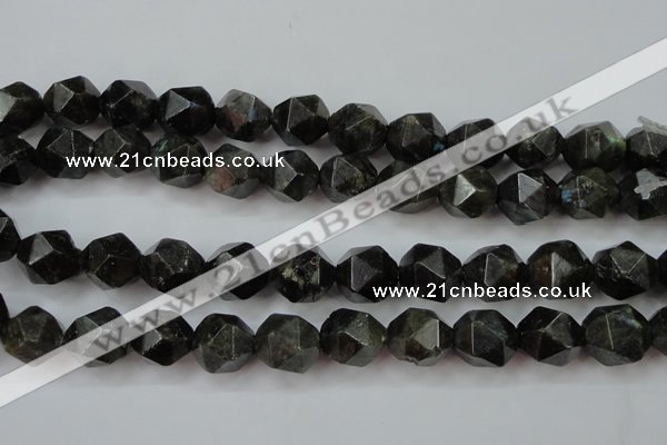 CLB455 15 inches 14mm faceted nuggets labradorite gemstone beads