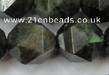 CLB457 15 inches 18mm faceted nuggets labradorite gemstone beads