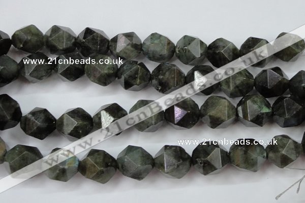 CLB457 15 inches 18mm faceted nuggets labradorite gemstone beads