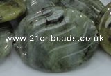 CLB50 15.5 inches 30*40mm carved oval labradorite gemstone beads