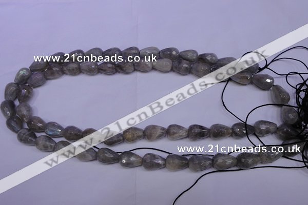 CLB503 15.5 inches 10*14mm faceted teardrop labradorite beads