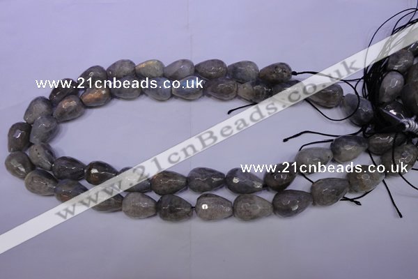 CLB504 15.5 inches 12*16mm faceted teardrop labradorite beads