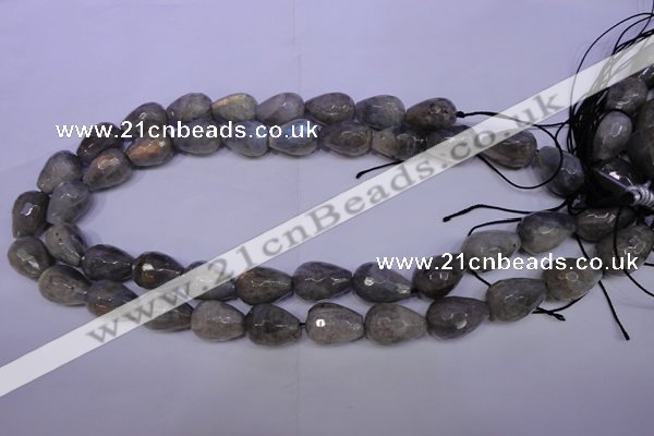 CLB506 15.5 inches 15*20mm faceted teardrop labradorite beads