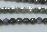 CLB511 15.5 inches 6mm faceted round labradorite gemstone beads