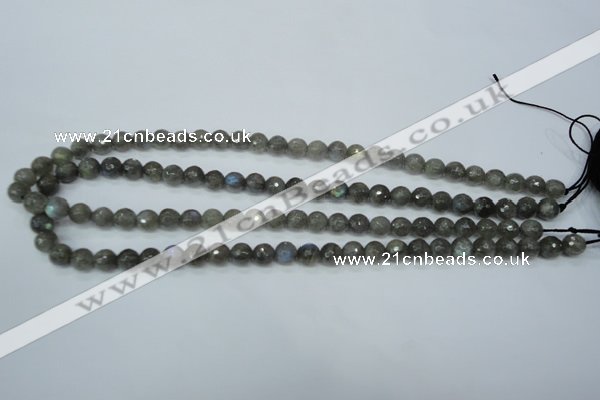 CLB511 15.5 inches 6mm faceted round labradorite gemstone beads