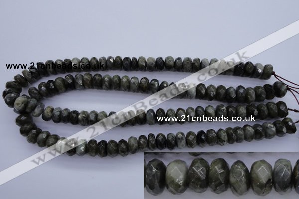 CLB55 15.5 inches 7*12mm faceted rondelle labradorite beads