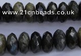 CLB56 15.5 inches 7*14mm faceted rondelle labradorite beads