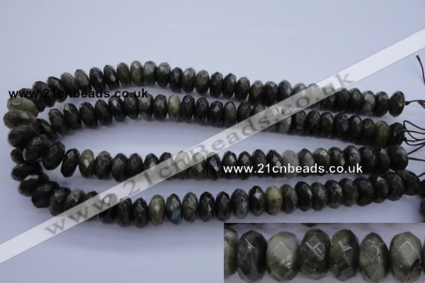 CLB56 15.5 inches 7*14mm faceted rondelle labradorite beads