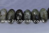 CLB57 15.5 inches 9*18mm faceted rondelle labradorite beads