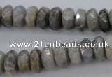 CLB59 15.5 inches 6*12mm faceted rondelle labradorite beads wholesale