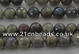 CLB611 15.5 inches 6mm faceted round AB-color labradorite beads